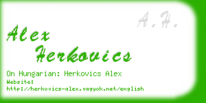 alex herkovics business card